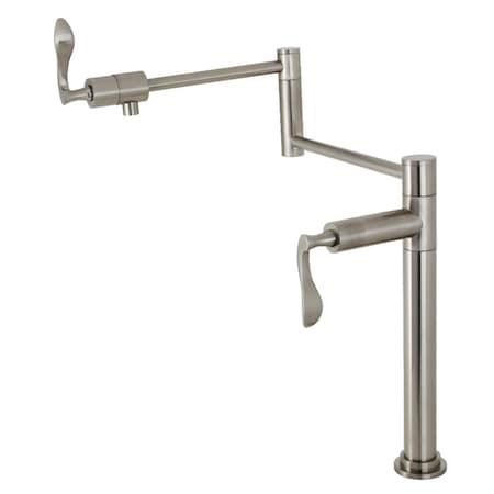 Deck Mount Pot Filler, Brushed Nickel